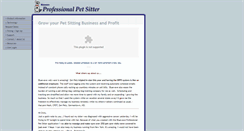 Desktop Screenshot of professionalpetsitter.net