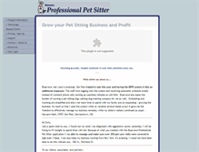 Tablet Screenshot of professionalpetsitter.net